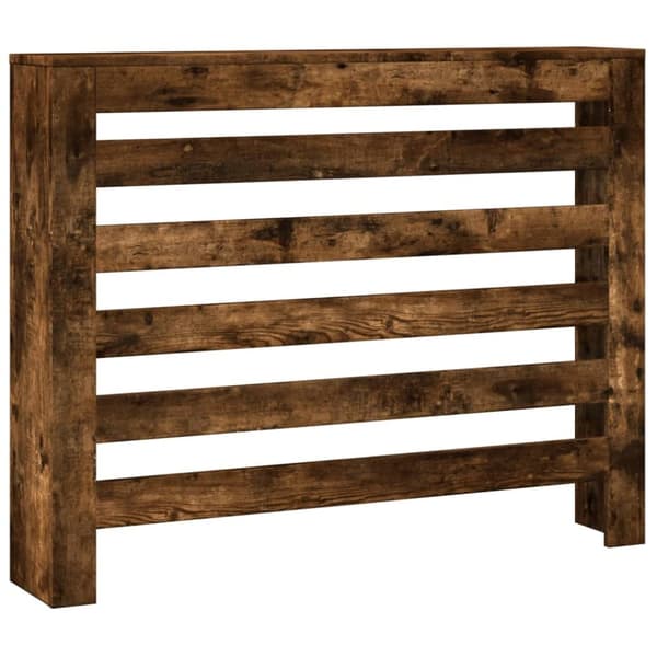 radiatorskjuler 104x20x82 cm konstrueret træ røget egetræsfarve