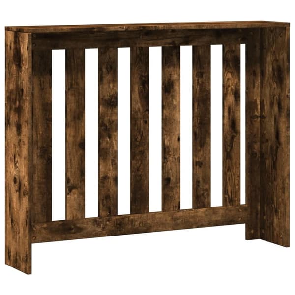 radiatorskjuler 104x20x82 cm konstrueret træ røget egetræsfarve