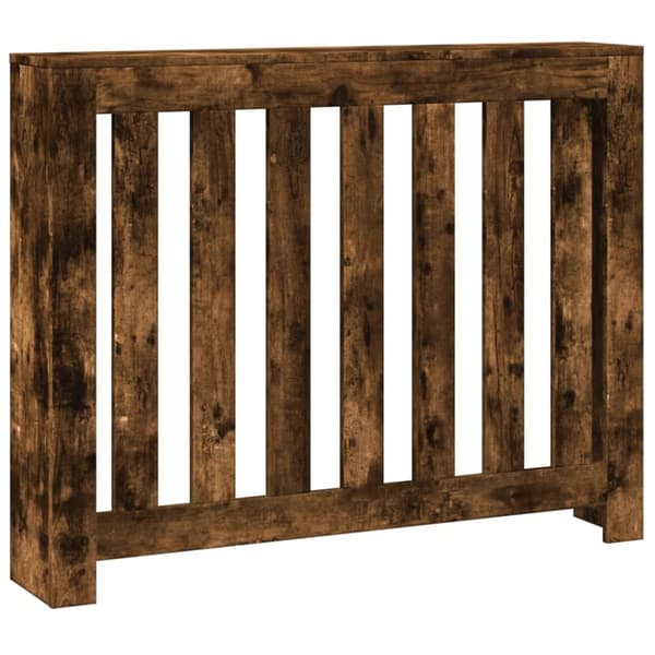 radiatorskjuler 104x20x82 cm konstrueret træ røget egetræsfarve