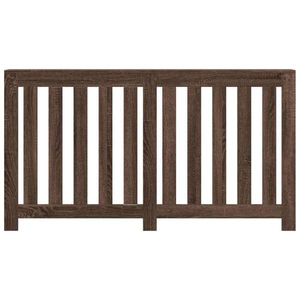 radiatorskjuler 149x20x82 cm konstrueret træ brun egetræ