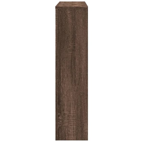 radiatorskjuler 149x20x82 cm konstrueret træ brun egetræ