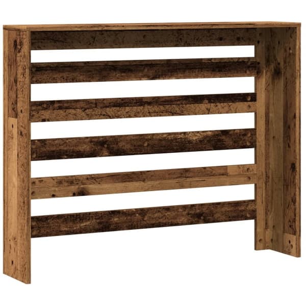 radiatorskjuler 104x20x82 cm konstrueret træ antikt træ