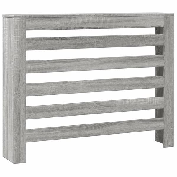 Lämpöpatterin suoja harmaa Sonoma 104x20x82 cm tekninen puu