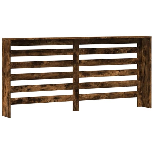radiatorskjuler 175x20x82 cm konstrueret træ røget egetræsfarve