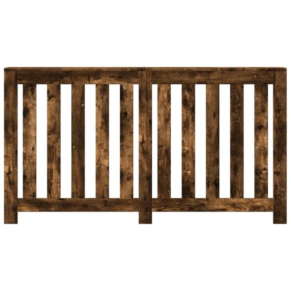 radiatorskjuler 149x20x82 cm konstrueret træ røget egetræsfarve