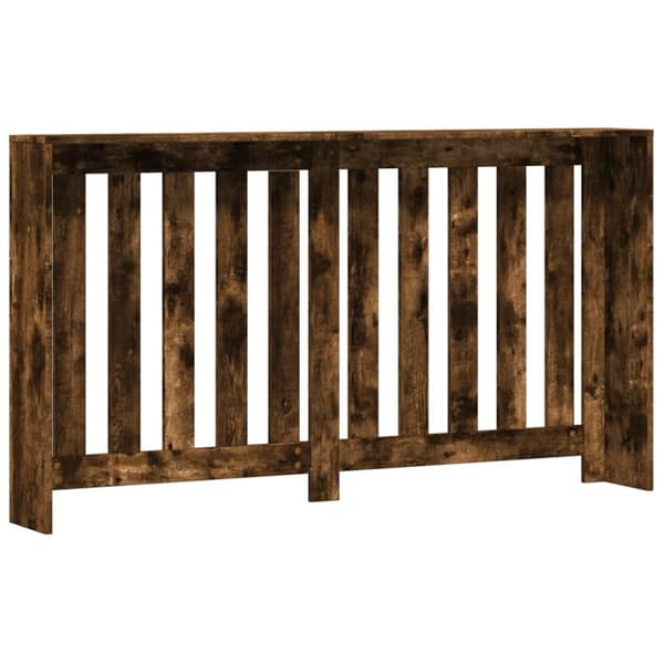 radiatorskjuler 149x20x82 cm konstrueret træ røget egetræsfarve