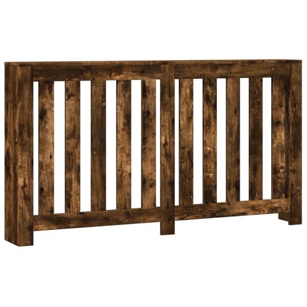 radiatorskjuler 149x20x82 cm konstrueret træ røget egetræsfarve
