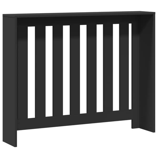 radiatorskjuler 104x20x82 cm konstrueret træ sort