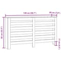 Miniatyrbilde 9 av 10: vidaXL Radiatordeksel gammelt tre 149x20x82 cm konstruert tre
