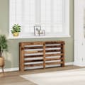 Miniatyrbilde 2 av 10: vidaXL Radiatordeksel gammelt tre 149x20x82 cm konstruert tre