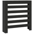 Miniatyrbillede 3 af 9: vidaXL radiatorskjuler 78x20x82 cm konstrueret træ sort