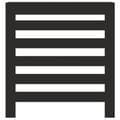 Miniatyrbillede 4 af 9: vidaXL radiatorskjuler 78x20x82 cm konstrueret træ sort