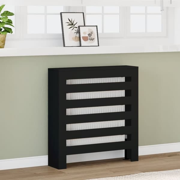 vidaXL radiatorskjuler 78x20x82 cm konstrueret træ sort