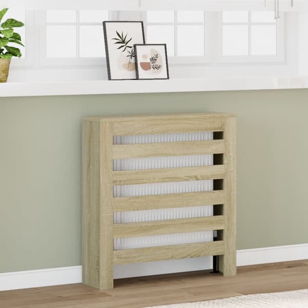vidaXL Radiatordeksel sonoma eik 78x20x82 cm konstruert tre