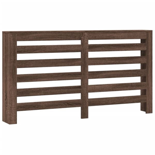 vidaXL Radiatordeksel brun eik 149x20x82 cm konstruert tre