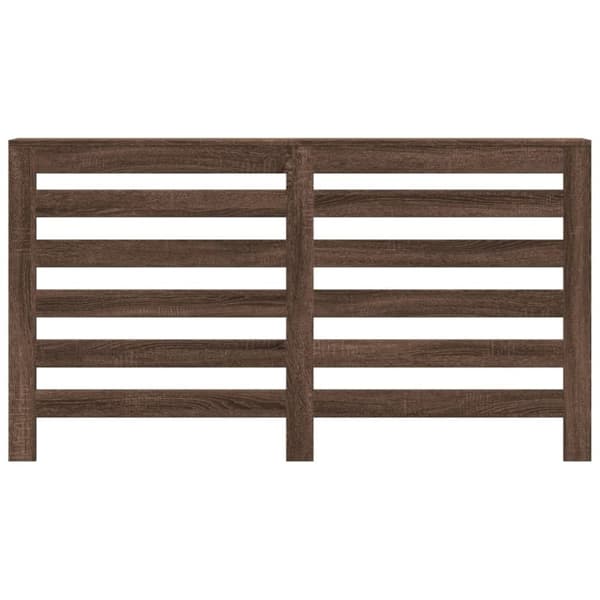 vidaXL Radiatordeksel brun eik 149x20x82 cm konstruert tre