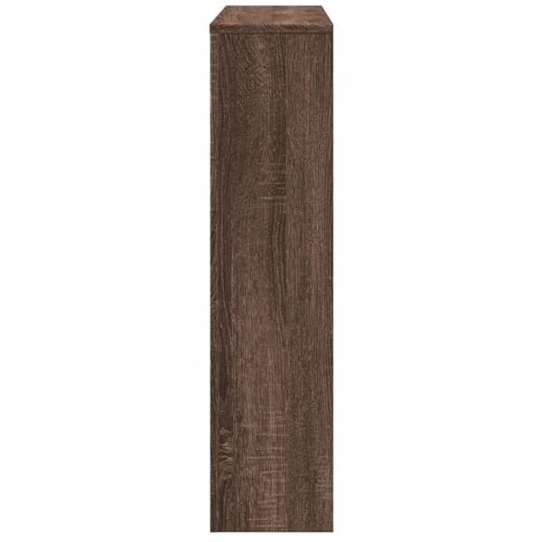 vidaXL Radiatordeksel brun eik 149x20x82 cm konstruert tre