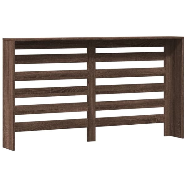 vidaXL Radiatordeksel brun eik 149x20x82 cm konstruert tre