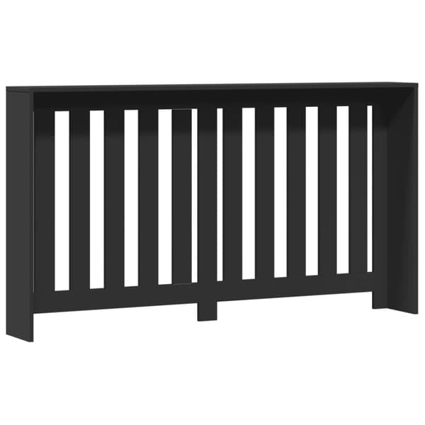 vidaXL Radiatordeksel svart 149x20x82 cm konstruert tre