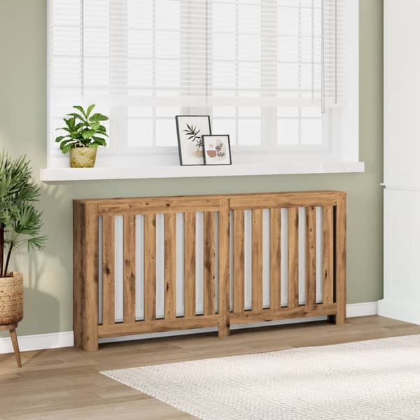 vidaXL Radiatordeksel artisan eik 175x20x82 cm konstruert tre
