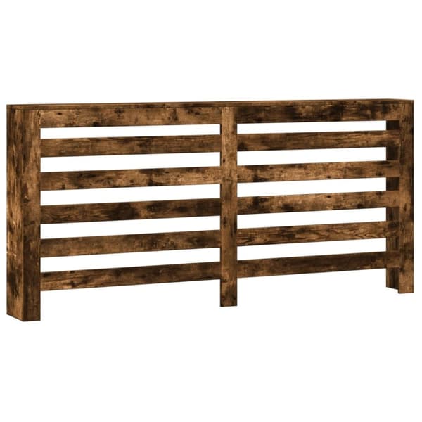vidaXL Radiatordeksel røkt eik 175x20x82 cm konstruert tre