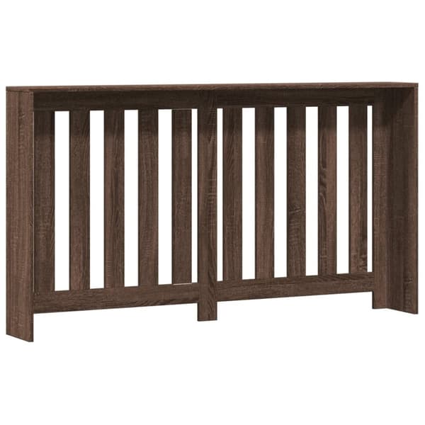 vidaXL Lämpöpatterin suoja ruskea tammi 149x20x82 cm tekninen puu