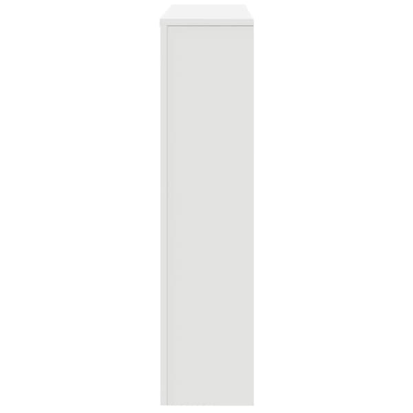 vidaXL Radiatordeksel hvit 149x20x82 cm konstruert tre