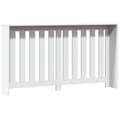 Miniatyrbilde 6 av 10: vidaXL Radiatordeksel hvit 149x20x82 cm konstruert tre