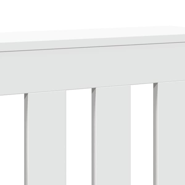 vidaXL Radiatordeksel hvit 149x20x82 cm konstruert tre