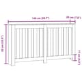 Miniatyrbilde 9 av 10: vidaXL Radiatordeksel hvit 149x20x82 cm konstruert tre