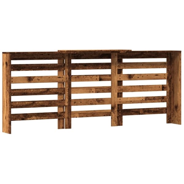 vidaXL Lämpöpatterin suoja vanha puu 205x21,5x83,5 cm tekninen puu