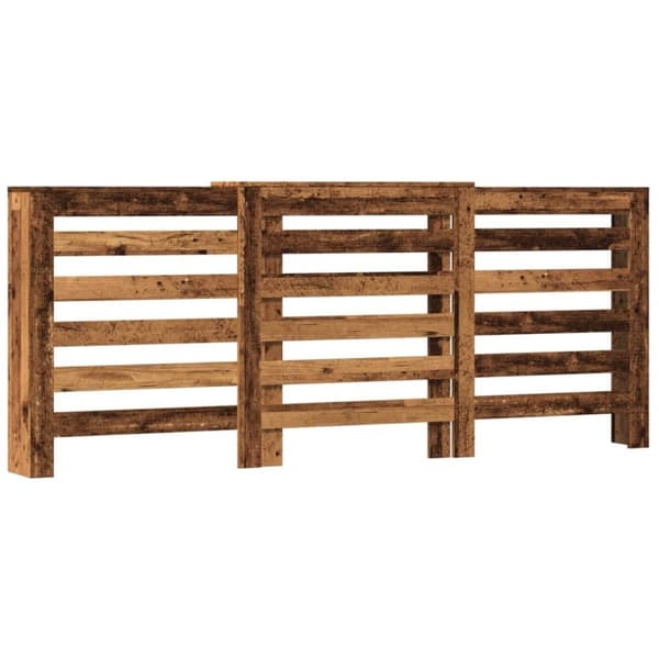 vidaXL Lämpöpatterin suoja vanha puu 205x21,5x83,5 cm tekninen puu