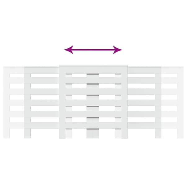 vidaXL radiatorskjuler 205x21,5x83,5 cm konstrueret træ hvid
