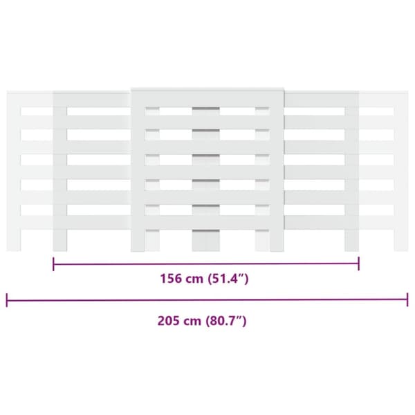 vidaXL radiatorskjuler 205x21,5x83,5 cm konstrueret træ hvid