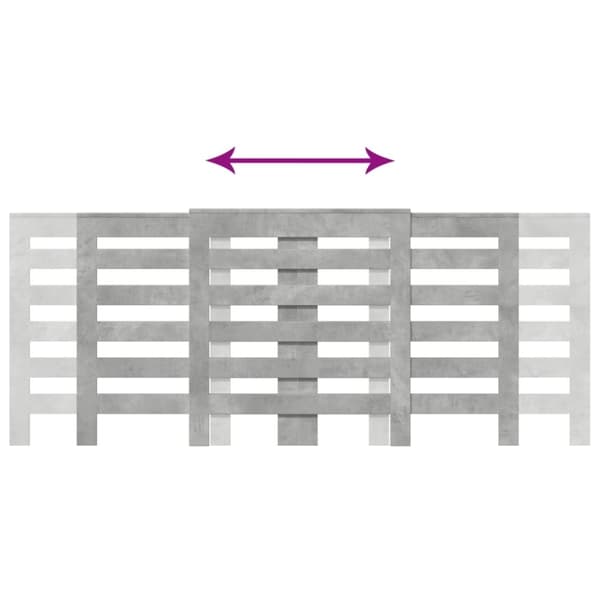 vidaXL radiatorskjuler 205x21,5x83,5 cm konstrueret træ betongrå