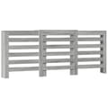 Miniatyrbilde 3 av 11: vidaXL Radiatordeksel grå sonoma 205x21,5x83,5 cm konstruert tre
