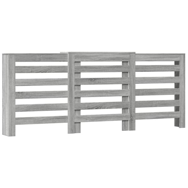 vidaXL Radiatordeksel grå sonoma 205x21,5x83,5 cm konstruert tre