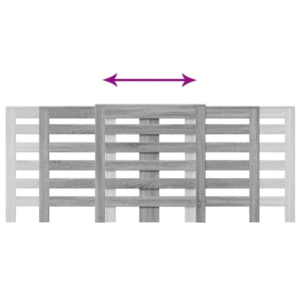 vidaXL Radiatordeksel grå sonoma 205x21,5x83,5 cm konstruert tre