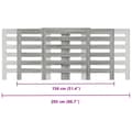 Miniatyrbilde 11 av 11: vidaXL Radiatordeksel grå sonoma 205x21,5x83,5 cm konstruert tre