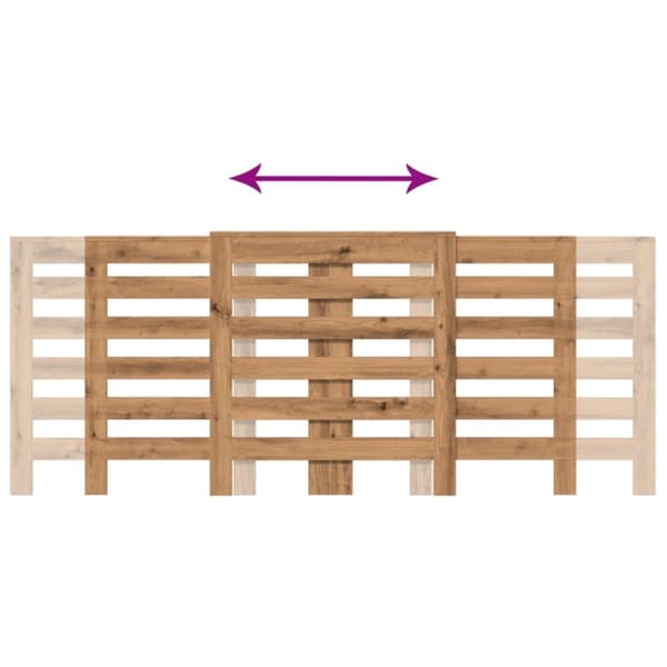 vidaXL Radiatordeksel artisan eik 205x21,5x83,5 cm konstruert tre