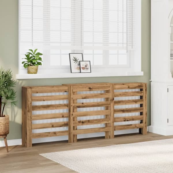 vidaXL Radiatordeksel artisan eik 205x21,5x83,5 cm konstruert tre