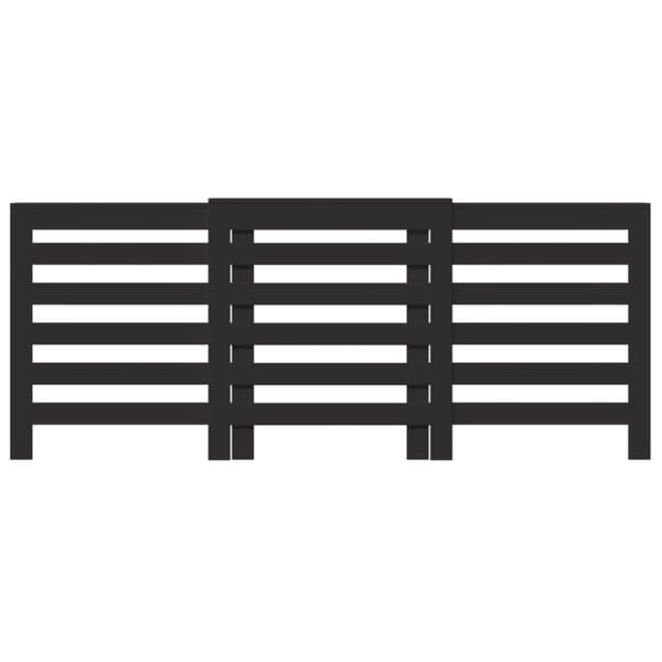 vidaXL Radiatordeksel svart 205x21,5x83,5 cm konstruert tre
