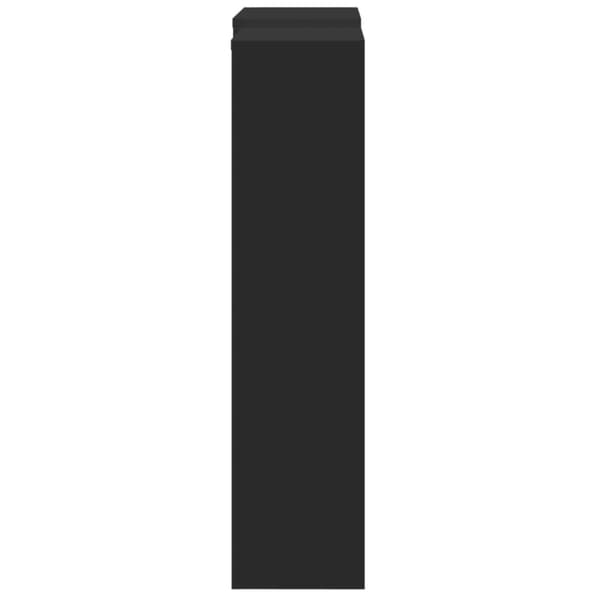 vidaXL Radiatordeksel svart 205x21,5x83,5 cm konstruert tre