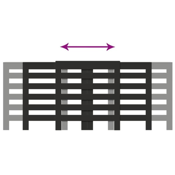 vidaXL Radiatordeksel svart 205x21,5x83,5 cm konstruert tre