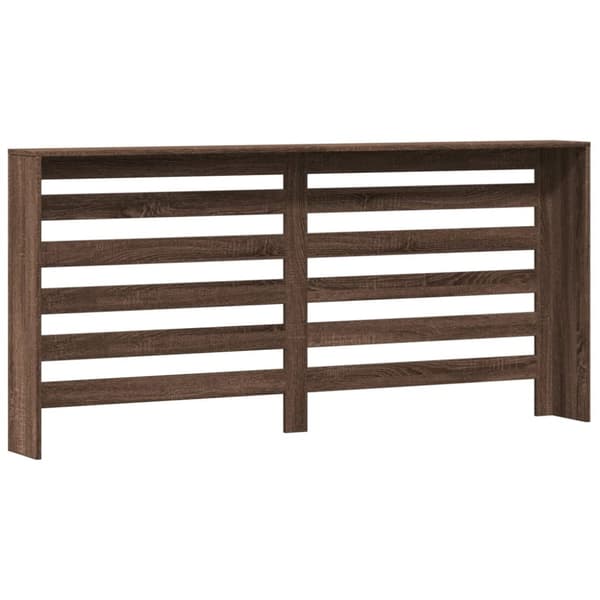 vidaXL Radiatordeksel brun eik 175x20x82 cm konstruert tre
