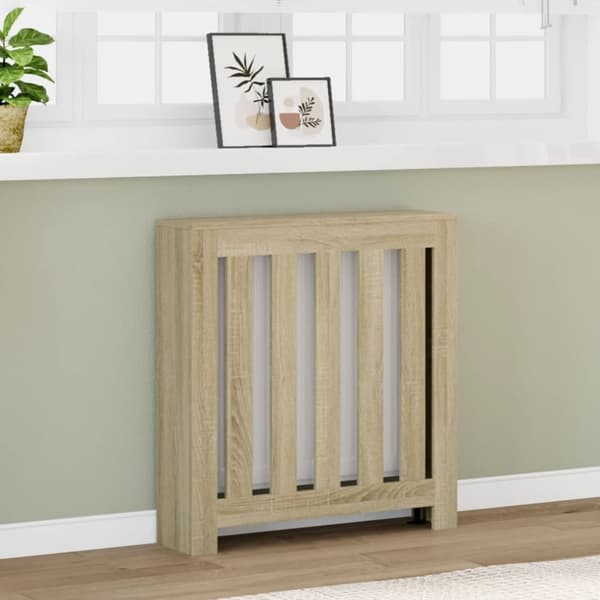 vidaXL radiatorskjuler 78x20x82 cm konstrueret træ sonoma-eg