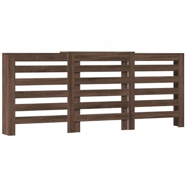 vidaXL radiatorskjuler 78x20x82 cm konstrueret træ brun egetræ