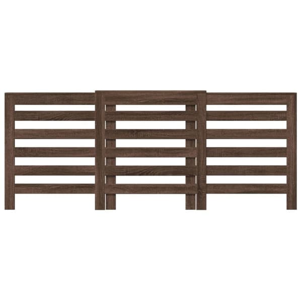 vidaXL radiatorskjuler 78x20x82 cm konstrueret træ brun egetræ