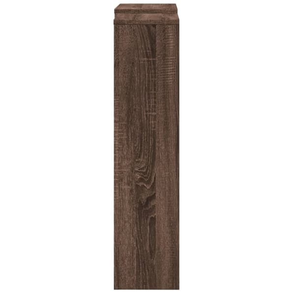 vidaXL radiatorskjuler 78x20x82 cm konstrueret træ brun egetræ