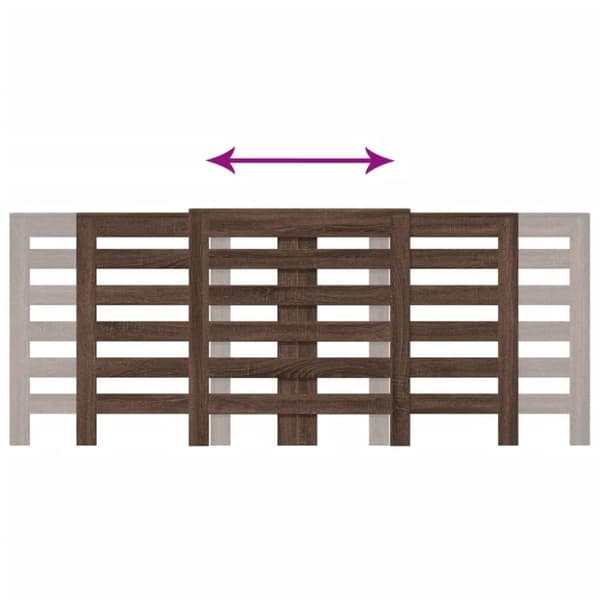 vidaXL radiatorskjuler 78x20x82 cm konstrueret træ brun egetræ